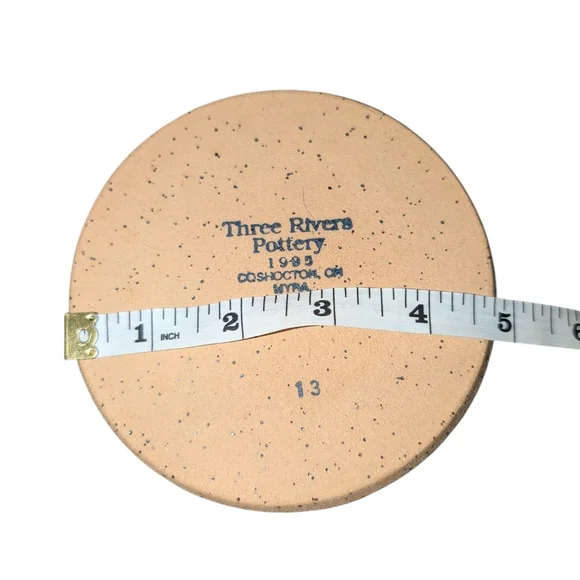 Vintage Snowman Candle Holder - Homemade Pottery - Picture 3 of 4